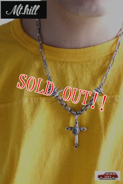 画像7: 「Mt.hill」Cross Bottony Necklace TQ & Silver Chain マウントヒル クロスボトニーネックレス シルバーチェーン スリーピングビューティーターコイズ [220827-1]