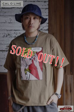 画像5: 「CAL O LINE」COFFEE... PRINT S/S Tee キャルオーライン コーヒー プリント 半袖Tシャツ  CL221-065 [ベージュブラウン]