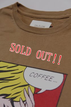 画像2: 「CAL O LINE」COFFEE... PRINT S/S Tee キャルオーライン コーヒー プリント 半袖Tシャツ  CL221-065 [ベージュブラウン]