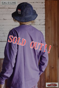 画像7: 「CAL O LINE」SOLID COLOR L/S T-SHIRTS キャルオーライン ソリッドカラー ポケ ロンTee  CL222-003 [パープル]