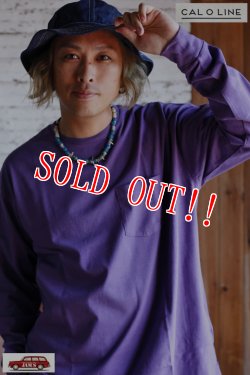 画像8: 「CAL O LINE」SOLID COLOR L/S T-SHIRTS キャルオーライン ソリッドカラー ポケ ロンTee  CL222-003 [パープル]