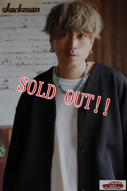 画像9: 「Jackman」QG Cardigan ジャックマン クウォーターゲージ編み カーディガン JM8256 [ブラック]