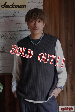 画像6: 「Jackman」Waffle Under Vest ジャックマン ワッフル アンダーベスト JM7253 [スミクロ]