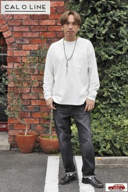 画像11: 「CAL O LINE」JEANS SELVEDGE 13oz キャルオーライン ストレートジーンズ CAL1969 [ブラック]