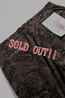 画像6: 「CAL O LINE」PAISLEY PRINT CORDUROY 2TUCK PANTS キャルオーライン ペイズリー柄 プリント コーデュロイ 2タックパンツ CL222-084 [ブラック]