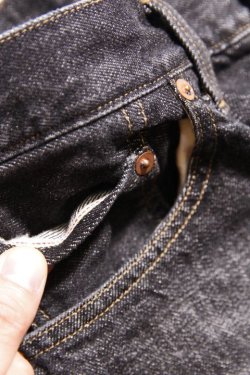 画像6: 「CAL O LINE」JEANS SELVEDGE 13oz キャルオーライン ストレートジーンズ CAL1969 [ブラック]