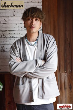 画像11: 「Jackman」Grace Sweat Cardigan ジャックマン グレース編み スウェット カーディガン JM8263 [ソリッド グレー]