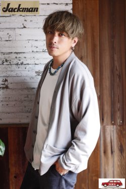 画像9: 「Jackman」Grace Sweat Cardigan ジャックマン グレース編み スウェット カーディガン JM8263 [ソリッド グレー]