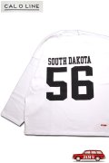 「CAL O LINE」"SOUTH DAKOTA 56" FOOTBALL Tee キャルオーライン スーパーヘビー天竺 フットボール Tシャツ CL222-022 [ホワイト]