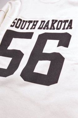 画像4: 「CAL O LINE」"SOUTH DAKOTA 56" FOOTBALL Tee キャルオーライン スーパーヘビー天竺 フットボール Tシャツ CL222-022 [ホワイト]