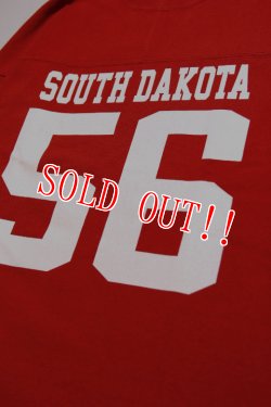 画像3: 「CAL O LINE」"SOUTH DAKOTA 56" FOOTBALL Tee キャルオーライン スーパーヘビー天竺 フットボール Tシャツ CL222-022 [レッド]