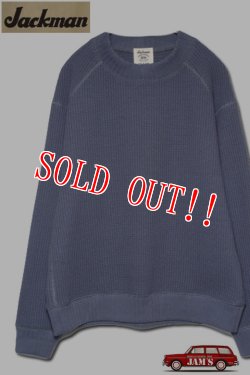 画像1: 「Jackman」 Waffle Mid-Neck ジャックマン ワッフル ミッドネック JM7200「シャドーグレー」