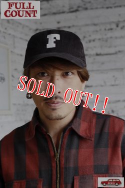 画像9: 「FULLCOUNT」6Panel Cords Baseball Cap 'F' Patch フルカウント 6パネル コーデュロイ Fキャップ [ブラック（スミクロ）]