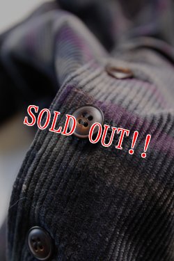 画像6: 「CAL O LINE」CORDUROY JACKET キャルオーライン チェックプリント 太畝コーデュロイ ジャケット CL212-076 [グリーン×パープル]