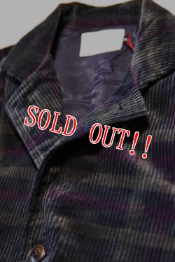 画像3: 「CAL O LINE」CORDUROY JACKET キャルオーライン チェックプリント 太畝コーデュロイ ジャケット CL212-076 [グリーン×パープル]