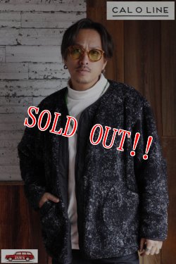 画像7: 「CAL O LINE」 JACQUARD PILE LINER CARDIGAN キャルオーライン ジャガードパイル ライナーカーディガン CL222-076 [ブラック]