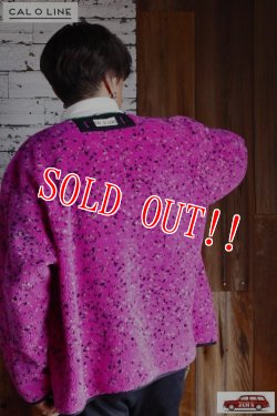 画像9: 「CAL O LINE」 JACQUARD PILE LINER CARDIGAN キャルオーライン ジャガードパイル ライナーカーディガン CL222-076 [ディープピンク]