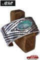 [期間限定 通販受付中]「Mt.hill」 Rug Pattern Cuff with Turquoise マウントヒル ラグパターン カフバングル ターコイズマウンテン [20230108]