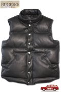 「FINE CREEK ＆Co.」Deerskin Down Vest ”Law” ファインクリーク・アンド・コー ディアスキン ダウンベスト ロー ACVE003 [ブラック]