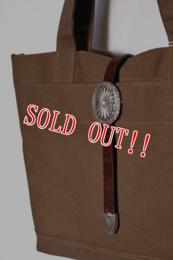 画像2: [限定予約オーダー受付中]「Mt.hill」Tote Bag with Concho マウントヒル キャンバス トートバッグ [グリズリーブラウン]