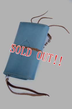 画像4: 「Mt.hill」Leather Wallet with Silver Concho マウントヒル レザーウォレット [ターコイズブルー]