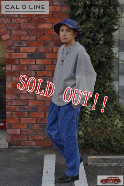 画像8: 「CAL O LINE」PUNCHING DENIM PANTS USED キャルオーライン パンチング ダメージデニムパンツ ウォッシュ加工 CAL222-090-UD [ユーズドブルー]