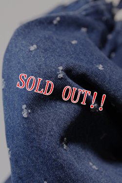 画像3: 「CAL O LINE」PUNCHING DENIM PANTS USED キャルオーライン パンチング ダメージデニムパンツ ウォッシュ加工 CAL222-090-UD [ユーズドブルー]