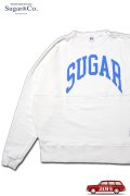 「Sugar & Co.」Arch Logo Box Sweat シュガーアンドカンパニー  アーチロゴ プリント ボックススウェット [ホワイト]