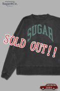 「Sugar & Co.」Arch Logo Box Sweat シュガーアンドカンパニー  アーチロゴ プリント ボックススウェット [ブラック]