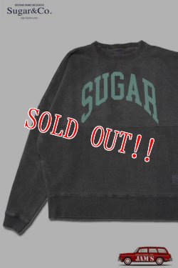 画像1: 「Sugar & Co.」Arch Logo Box Sweat シュガーアンドカンパニー  アーチロゴ プリント ボックススウェット [ブラック]