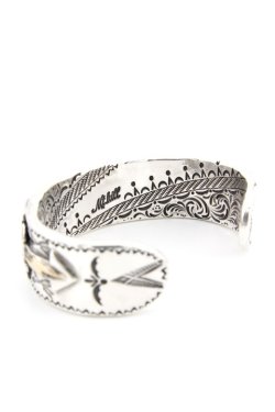 画像4: 「Mt.hill」Peace Cuff with 18K Thunderbolt マウントヒル ピースカフ バングル サンダーボルト カスタム [シルバー× K18]