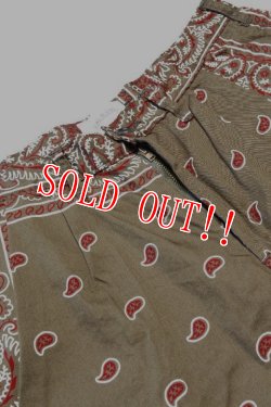 画像2: 「CAL O LINE」BANDANA 2TUCK SHORTS キャルオーライン バンダナ柄 2タック ショーツ CL231-101 [グリーン]