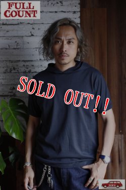 画像6: 「FULLCOUNT」Flat Seam Heavy Weight Hoodie T-Shirt フルカウント フラットシーマ フーディー半袖Tシャツ  [インクブラック]