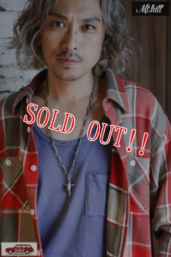 画像7: 「Mt.hill」Cross Bottony Necklace TQ & Silver Stamped Long Chain 70cm マウントヒル クロスボトニーネックレス シルバーチェーン キングマンターコイズ [230923-3]