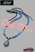 「Mt.hill」Turquoise Pendant with Whiteheart Beads Blue & Red マウントヒル ターコイズペンダント キングマンターコイズ [230923]