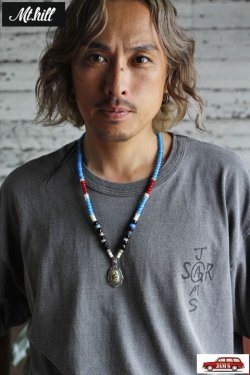 画像6: 【One of a Kind】「Mt.hill」Turquoise Pendant with Whiteheart Beads Blue & Red マウントヒル ターコイズペンダント ニューランダーターコイズ [230923]