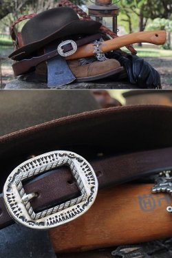 画像7: 「Mt.hill」Lumberjack Leather Belt 33inc マウントヒル ランバージャック レザーベルト [ブラウン]