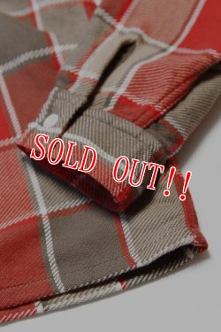 画像5: 「FULLCOUNT」Original Check Cotton Flannel Square Shirts "Duncan" フルカウント オリジナルチェック ヘビーネルシャツ スクエア [レッド×ベージュ]