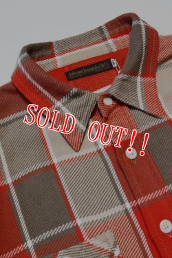 画像2: 「FULLCOUNT」Original Check Cotton Flannel Square Shirts "Duncan" フルカウント オリジナルチェック ヘビーネルシャツ スクエア [レッド×ベージュ]
