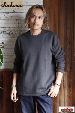 画像9: 「Jackman」Zebra Thermal Long Sleeve Shirt ジャックマン ゼブラ サーマル ロンTee JM5322 [スミクロ]