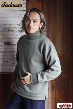 画像7: 「Jackman」GG Sweat Highneck ジャックマン GGスウェット ハイネック JM7366 [スレートグリーン]