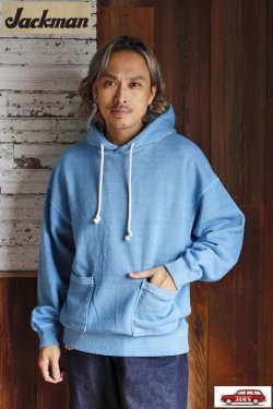 画像7: 「Jackman」Faded Sweat Parka ジャックマン フェードカラー スウェットパーカー JM7357 [フェードブルー]