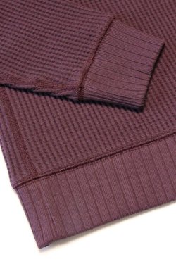 画像3: 「Jackman」 Waffle Mid-Neck ジャックマン ワッフル ミッドネック JM7200「マホガニー」