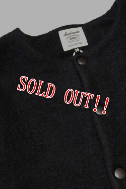 画像2: 「Jackman」Wool Collarless Jacket ジャックマン ウール カラーレス ジャケット JM8278 [ブラック]