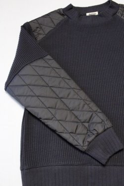 画像2: 「Jackman」×「Lavenham」 Waffle Armored Midneck ジャックマン × ラベンハム アーマード ワッフル ミッドネック JM7365LV「ランプ ブラック」