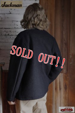 画像8: 「Jackman」Wool Collarless Jacket ジャックマン ウール カラーレス ジャケット JM8278 [ブラック]