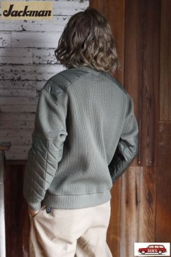 画像8: 「Jackman」×「Lavenham」 Waffle Armored Midneck ジャックマン × ラベンハム アーマード ワッフル ミッドネック JM7365LV「オリーブ グリーン」