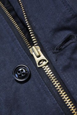 画像5: 「FULLCOUNT」Old Japanese Twill US Navy Utility Jacket フルカウント 雲斎織り ネイビー ユーティリティー ジャケット [ブラック]