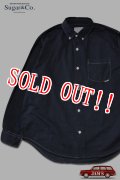 「Sugar & Co.」Handsome Shirt Sulfide Black シュガーアンドカンパニー ハンサムシャツ 硫化染め ツイル [ブラック]