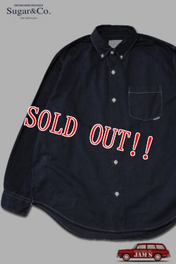 画像1: 「Sugar & Co.」Handsome Shirt Sulfide Black シュガーアンドカンパニー ハンサムシャツ 硫化染め ツイル [ブラック]